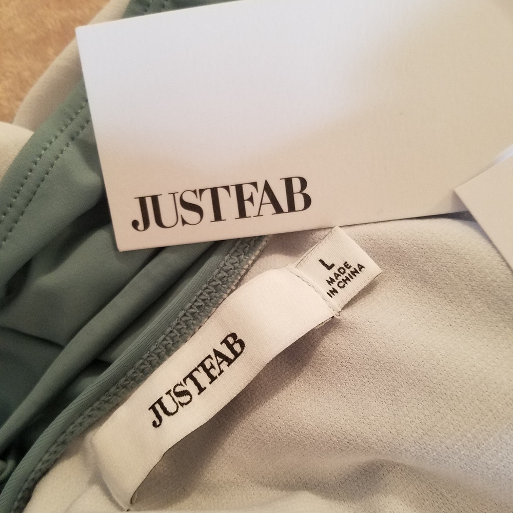 NWT JustFab Halter One-Piece, L - Picture 7 of 8